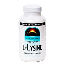 소스내츄럴스 L-라이신 1000mg 타블렛, 100개입, 1개