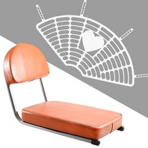 수입 미니벨로 보조 사이트 뒷안장 커버 시트포스트 프레임 자전거 뒷자석 보조의자 푹신한, 뒷좌석 쿠션 등받이 포함 - 브라운 + 가드레일