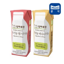 상하목장 유기농우유 125ml 세트, 1개, 딸기우유 125ml 48팩+바나나우유 125ml 24팩