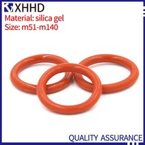 고무오링 패킹 실리콘 오링 고무링 10PCS M51-M140 실리콘 씰링 빨간색 가스 켓 고온 저항 실리카 젤 Oring, 21 M58x2mm(10pcs)