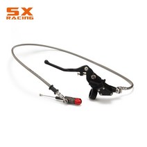 바이크 오토바이 블랙 알루미늄 유압 클러치 레버 마스터 실린더 오일 호스 125CC-2, [11]