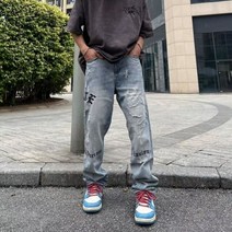 바지 카고 데님 밴딩 바지 하카마 통바지 하라주쿠 빈티지
