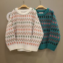 오후 부평점 색감도 디자인도 예쁜 자카드 스웨터##겨울에 하나쯤은 소장각##따뜻하게 코디해요