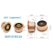 2pcs 10x26.5x19.5(17.8)mm 24p 구리 바 교류 발전기 전기 모터 정류자 dhy-2193-24