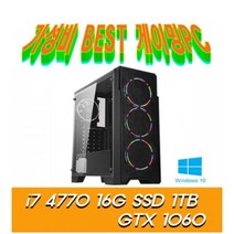 [중고] [리뉴얼PC] 인텔 i7 4770 16G 1TB GTX 1060