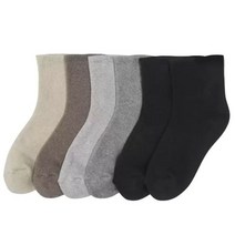 싹스탑 성인 무압박양말 6족 - 여성 압박없는 무지 양말