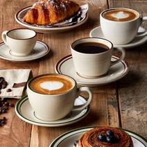 빈티지 카페 커피잔 에스프레소 카푸치노 라떼 잔, 1개, 14-뉴욕레트로 카페라떼받침 G