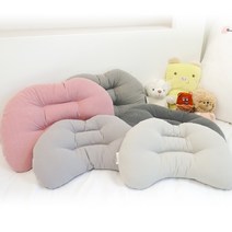 코튼샤워 마시멜로 아이 어린이 애착 베개 (M), 라이트그레이