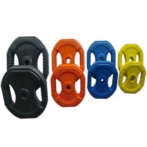 머슬칸 경량원판 칼라원판 고무원판 국내최저가격 1.25kg 2.5kg 5kg 10kg 17.5kg 20kg, 2.5kg(1.25kg*2)