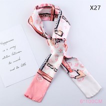 UMA망홍 스카프 도매 긴 줄 작은 스카프 리본 묶다 머리 리본 머리띠 머리띠 여자 스카프 리본 묶다 가방 스카프