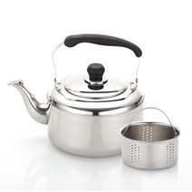 리빙아트 물끓이는 주전자 차 망 옥수수 보리차 소리나는 스텐 스테인레스 5L 7L, 차망포함