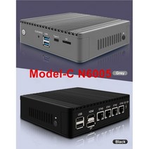 미니 PC 2022 25G 소프트 라우터 11th 펜티엄 N6005 N5105 4 인텔 i226 Nics 2 NVMe DDR4 팬리스 방화벽 기기 VPN 서버, CN, No Ram No Storage + EU, ModelC Pentium N6005