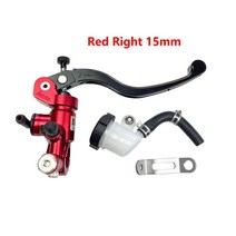 Adelin 14mm 바이크 오토바이 브레이크 클러치 마스터 실린더 유압 펌프 핸들 범용 혼다 R6 Gsxr600 야마하, 09 15mm Red Right