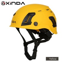 XINDA-ABS 암벽 등반 헬멧 고글 동굴 관찰 협곡 안전 헬멧 내리막 헬멧 speleology 산악 구조 장비, 싱글 사이즈_1, YELLOW_2