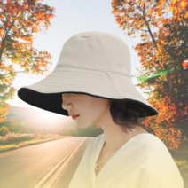 자외선차단모자 햇빛가리개 여름모자 여자양면벙거지모자