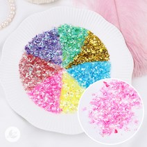 [대용량] 홀로그램 조각 스팽글 레진 아트 공예 재료 R162, 8.화이트