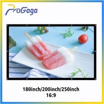 progaga 프로젝션 스크린 180 200 250 300 inch canvas large screen for sony xgimi benq optoma 3d hd Theater 프, 300인치