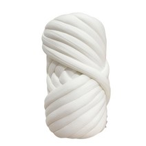 Roomxyd 패브릭 자이언트얀 벨벳 뜨개실 망고실 1KG, 아이보리, 1개