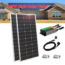 아파트태양광 태양열 발코니 발전소 300W 유리 태양 전지판 2x150W 마이크로 인버터 230V 플러그 앤 플레이, 1.300W system