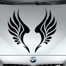 차량용 날개 본냇 트렁크 기스가리기 꾸미기 스티커 SM3 QM5 그렌져HG XG 올란도 벤츠 k5 싼타페 앞범퍼 스크래치커버 YF소나타 렉스턴스포츠 올뉴K3, 블랙, 우 대형