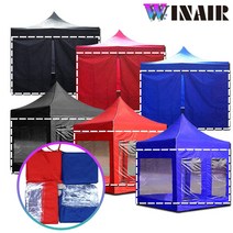 WINAIR 캐노피 천막 일반/투명 바람막이 4면세트(프레임+지붕 미포함), 투명 4면세트(프레임+지붕 미포함), 3x3m, 레드