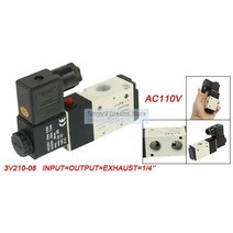 AirTAC 시리즈 솔레노이드 밸브 3V210-08 AC110V 1/4 인치 입력 출력 배송, 1/4 _DC12V