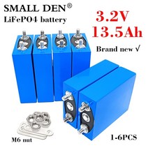 전동킥보드 배터리 1 6pcs 3.2v 13.5ah lifepo4 충전식 팩 diy 12v 24v 36v 48v 전기 스쿠터 오토바이 세발 자전거 에너지 저장, 6pcs 배터리