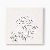 민화샵 캔버스액자 민화그림 그림그리기 인테리어액자 DIY액자, 모란 UDPFB0052