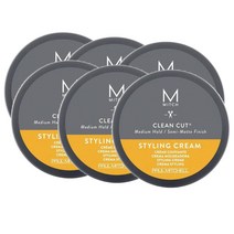 폴미첼 MITCH 클린 컷 남성용 스타일 크림 왁스 미디움홀드 85g Paul Mitchell MITCH Clean Cut Styling Cream, 6개