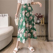 A라인 플라워 롱 스커트 봄 치마 여성 면치마 롱스커트 스커트 롱치마 봄스커트 캉캉스커트