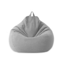 빈백쇼파 Lazy BeanBag-소파 커버 의자 필러 없음 Lounger 좌석 콩 가방 퍼프 Asiento 소파 다다미 거실 가구, [05] Footrest Cover, [02] light grey