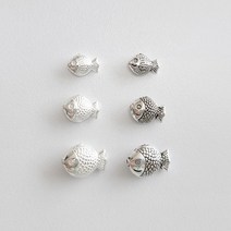 실버925 물고기 3size 악세사리 은 참 비즈 팔찌제작 염주 만들기 DIY 재료 악세사리부자재