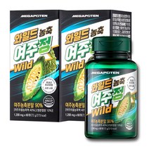 메가포텐 와일드 농축 여주정 1200mg / 국산 유기농 여주 바나바잎 해조분말, 60정 x 2병