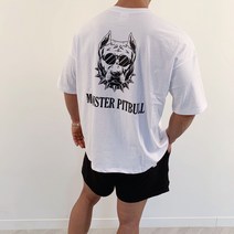 몬스터핏불 남자 백로고 오버핏 반팔 헬스 티셔츠 짐웨어 2color