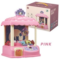 미니 인형 뽑기 기계 DIY 인형 발톱 기계 충전식 사탕 기계 유니콘 인형 미니 인형 봉제 Mnimals 자동 판매, 06 pink