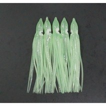 푸른바다피싱 야광 꼴뚜기루어 5.5cm 8cm 12cm 소형 대형 야광 꼴뚜기웜 꼴뚜기채비 5개입, 통야광