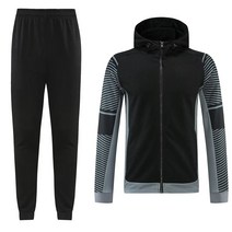골키퍼바지 가 겨울 축구 세트 운동복 성인 축구 훈련복 지퍼 후드 자켓 조거 바지 러닝