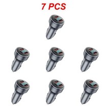 차량용 USB 고속 충전기 아이폰 삼성 노트북용 QC3.0 PD C타입 휴대폰 어댑터 3 인 1 72W 1 ~ 7PCs, 11 회색 72W 7 개