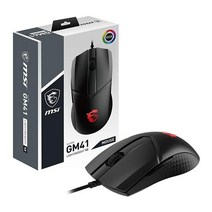 MSI CLUTCHGM41 경량 V2 게이밍 USB RGB 최대 16000 DPI 데스크탑 노트북 마우스 (클러치 GM41 V2), Clutch GM41 LIGHTWEIGHT V2