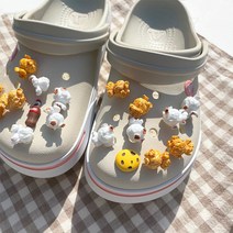 [18pcs 최저가] 와글와글 팝콘 크록스 신발파츠 크록스지비치세트