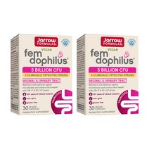 Jarrow Formulas 펨 도피러스 50억 여성 유산균 30 베지캡슐 프로바이오틱스 Vaginal, 2개, 30개입