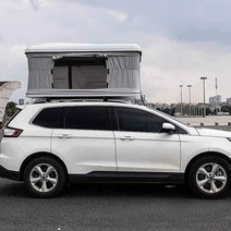 차량위텐트 동 루프탑 텐트 캠핑카 SUV 지붕텐트 차박, 중형 1.65m2.1m 다크 그레이 화이트커버