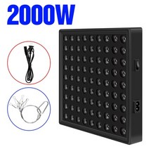 식물 수경 재배기 성장 led 패널 전체 스펙트럼 빛 실내 온실 램프 꽃 종자 재배, 2000w 81LED, 2년 보증, 우리 플러그