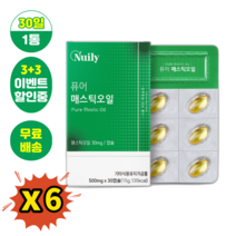 [빠른무료배송] [3 + 3] 뉴일리 그리스산 매스틱오일캡슐 500mg x 30캡슐 x 6 총 6개 (정품/품질보장)