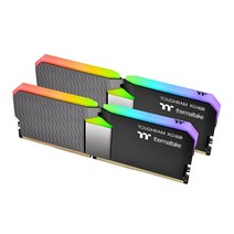 Thermaltake 터프램 XG RGB DDR4 4 000MHz 64GB (32GB x 2) 1 680만 가지 색상 RGB 알렉사/레이저 크로마/5V 마더보드 동기화 가능한 RG, Black_3600MHz (2x32GB)