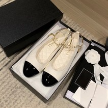 여성 메리 제인 통굽 패치워크 발레 플랫 슈즈 금속 체인 빈티지 신발 한 줄 버클 스트랩 싱글 용수철 색상