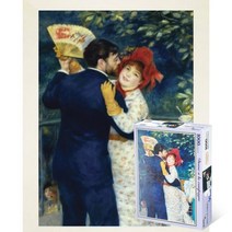 퍼즐피플 명화 1000/2000피스 직소퍼즐, 시골무도회 1000피스 액자포함(우드화이트), 퍼즐유액 포함, 1000p
