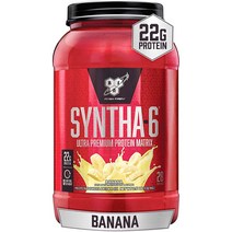 BSN 신타6 단백질 파우더 SYNTHA6 웨이프로틴 딸기밀크쉐이크맛 2.27kg 48회분, 28 Servings + 바나나, 1개