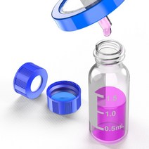 프리 슬릿 오토샘플러 2ml HPLC 9-425 바이알 병 9mm ABS 나사 캡 Ks-Tek 100 개, 한개옵션0