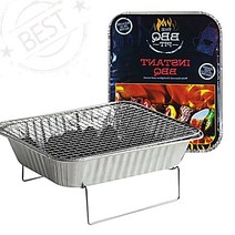 캠핑용 일회용 바베큐 숯불 꼬치 그릴 세트 미니화로 양꼬치 생선 고기불판380487 L6, 일회용바베큐화로380487 L6